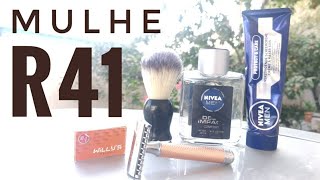 Shaving with Mujhe R41 Razor  An aggressive shave [upl. by Corella]