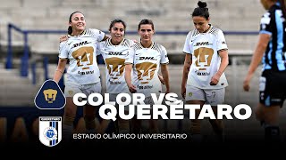 Apertura2022  Color Femenil  Jornada 9  Pumas vs Querétaro [upl. by Arhoz]