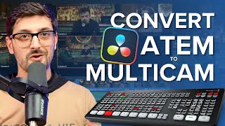 How to Convert an ATEM ISO DaVinci Project into a MULTICAM TIMELINE [upl. by Kcirednek661]