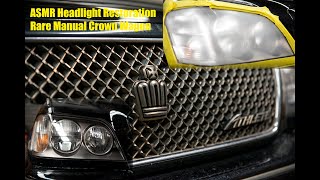 HEADLIGHT RESTORATION ASMR  Our Rare Manual JZS171 Wagon has its Headlights Restored [upl. by Attelrac]