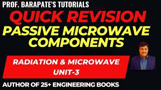 QUICK REVISION PASSIVE MICROWAVE COMPONENTS UNIT 3 RMT [upl. by Twila]