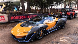 Beautiful car➡️1250HP McLaren Sabre 2021 New car in Forza horizon 5steeringwheel4K60 [upl. by Dincolo]