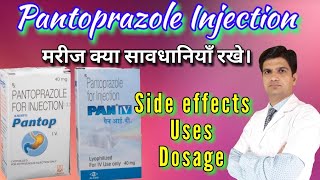 Pantoprazole 40 injection  Pantoprazole injection  Pantop 40 injection uses side effects [upl. by Nofets]