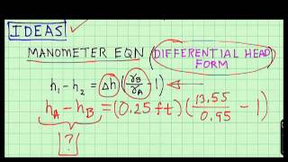 ExampleDifferential Manometer [upl. by Abramo758]