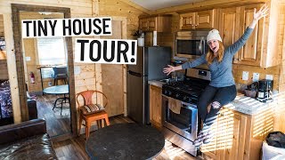 Amazing TINY HOUSE TOUR  Crazy Views of Mount St Helens 😍 [upl. by Annoya]