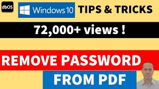 Remove Password from PDF  Password Removal from a PDF [upl. by Otreblasiul]