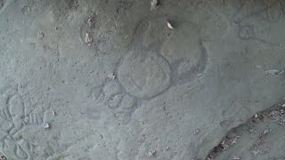 Leo Petroglyph rock carvings of Native American Indians [upl. by Udell]