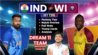 IND vs WI Dream11 Team Prediction Today WI vs IND Dream11 India vs West Indies Dream11 Fantasy [upl. by Donnenfeld198]