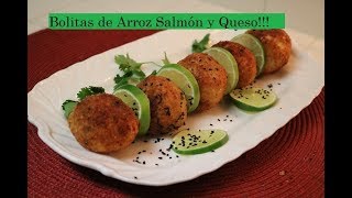 Bolitas de arroz rellenas de queso [upl. by Ramey]