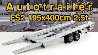 Autotrailer  FS2 195x400cm 25t kippbar bei KOCH PKW Anhänger Autotransporter [upl. by Manny210]