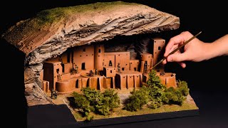 Historical Cliff Palace in Colorado  Diorama Craft DIY [upl. by Claudina]