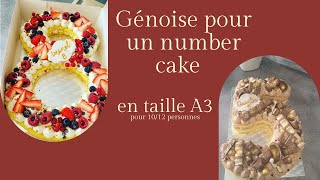 génoise pour number cake taille A3 [upl. by Jock743]