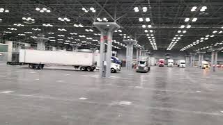 Semi trucks at jacob javits center after COVID19 lock down [upl. by Ayokahs15]