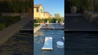 How to make a luxury pool safe 🙌🏼 luxuryhome luxurypools pool backyard poolcover [upl. by Hanikehs]