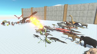 5 VS 5 ALL MONTERS WITH HUMANS VS ALL ANIMAL  Animal Revolt Battle Simulator [upl. by Lirret]