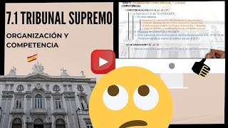 71 El 🔺TRIBUNAL SUPREMO🔺Organización y Competencia  OPOSICIONES 2020 🇪🇸 [upl. by Aira292]