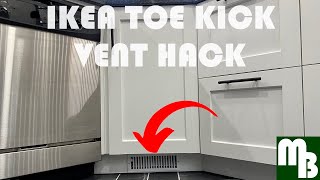 Ikea Hack  Easy amp Cheap Toe Kick Vent  Easy DIY Floor Vent Register Under Cabinets Installation [upl. by Yuji]