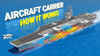 How Aircraft Carrier Works US Nuclear Power Ship Nimitz Class ship [upl. by Tobin257]