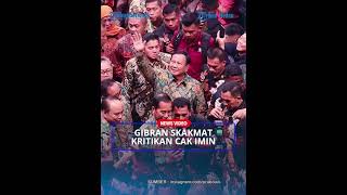 GIBRAN RAKABUMING Balas Kritikan Cak Imin Soal Program Susu Gratis [upl. by Happy727]