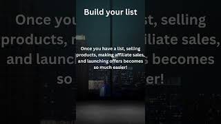 Build your list  email list building tips [upl. by Dareg962]