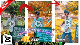 Normal Video Ko 4K HDR Kaise Banaen  how to convert simple video to 4K ultra in capcut 4k editing [upl. by Arodnap]