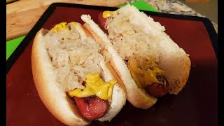 How to Make Sauerkraut Hot Dogs in 3 minutes [upl. by Ailadgim451]