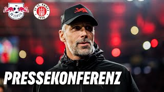 Die Hürde verdient genommen  Pressekonferenz nach RB Leipzig  FC St Pauli  DFBPokal 2 Runde [upl. by Adnolor927]