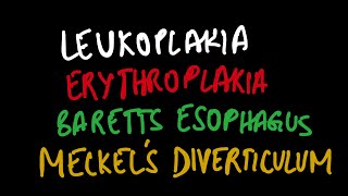 LEUKOPLAKIA  MECKEL’S DIVERTICULUM  BARRETT’S ESOPHAGUS [upl. by Courtenay]