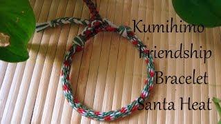 Kumihimo Friendship Bracelet Santa Hat [upl. by Herra]