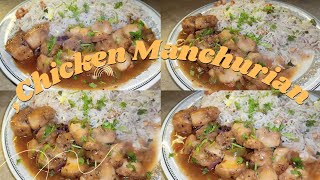 chicken Manchurian with fry rice 🍚cooking recipe homemade [upl. by Karry]