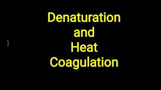 Denaturation and Heat coagulation of Protein [upl. by Lienet940]