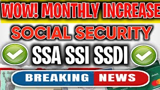 WOW SOCIAL SECURITY MONTHLY INCREASE FOR THESE SOCIAL SECURITY BENEFICIARIES SSA SSI SSDI [upl. by Salangia348]