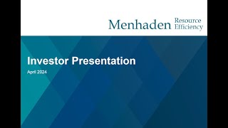 Menhaden Resource Efficiency  Investor Update  23rd April 2024  Ben Goldsmith amp Luciano Suana [upl. by Aeneus657]