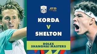 Sebastian Korda vs Ben Shelton Highlights  Rolex Shanghai Masters 2023 [upl. by Laup]