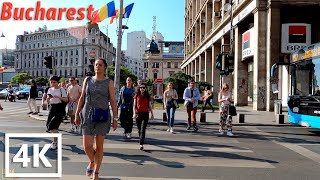 Bucharest Romania 🇷🇴  June 2023  4K  Walking Tour [upl. by Airbmac]