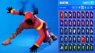 🔥 CLOAKED SHADOW SKIN SHOWCASE WITH ALL FORTNITE DANCES amp EMOTES 😱 [upl. by Ecirtnas]