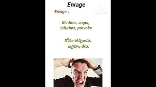 Enrage meaning in telugu english englishlanguage ssc spokenenglish [upl. by Raddie]