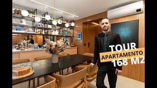 TOUR APARTAMENTO 168M²  PAINEIS EM FREIJÓ E ADEGA PRETA EBANIZADA  HAL DESIGN MARCENARIA [upl. by Alahc496]