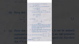 Trigonometry and matrices  previous year question paper  Important Questions  Bsc Sem 1 puchd [upl. by Ddet]