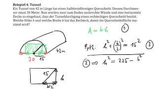 Extremalprobleme Beispiel Tunnel [upl. by Eedebez]