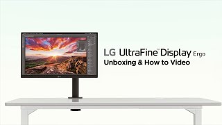 LG UltraFine Ergo Display l Unboxing amp Εγκατάσταση [upl. by Anawad]