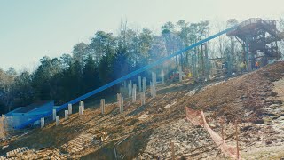 Surf Report 1 Cutback Water Coaster Construction Update [upl. by Anderer840]