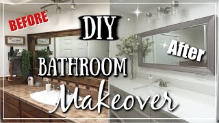 DIY Small Bathroom Makeover  Before amp After Transformation  Momma From Scratch [upl. by Sabah384]