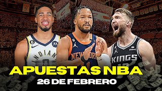 PRONÓSTICO Y APUESTAS NBA 26 DE FEBRERO  PARLAY GRATIS NBA 🏀🔥 [upl. by Egroej280]