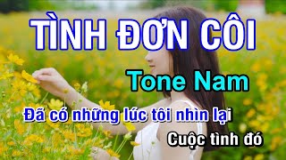 Tình Đơn Côi Karaoke Beat  Tone Nam  Nhan KTV [upl. by Maer]