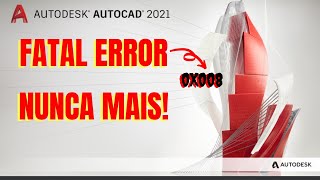 FATAL ERROR NO AUTOCAD COMPLETO [upl. by Mccreery]