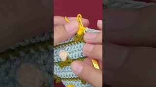 Rosebuds crochet stitch crochet rajut crochettutorial [upl. by Bambie]