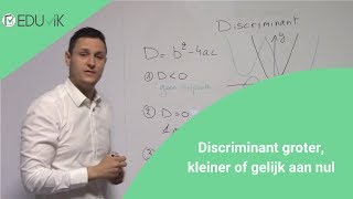 Discriminant  3 oplossingen kwadratische vergelijking  Eduvik [upl. by Hermosa519]