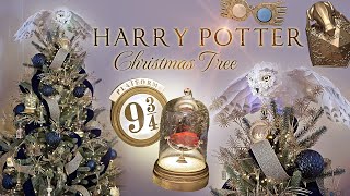 Harry Potter Christmas Tree  Decorate With Me  Pottery Barn Ornaments Haul amp Hedwig Tree Topper [upl. by Ahseyk369]