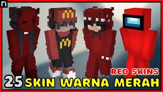 SKIN MINECRAFT WARNA MERAH  RED MINECRAFT SKINS BOY AND GIRL SKIN 2 [upl. by Gifford]